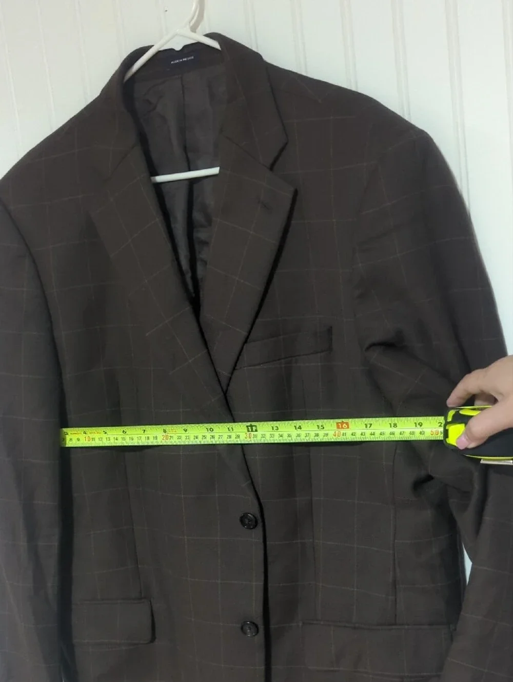 Paul Fredrick Brown Windowpane Sport Coat